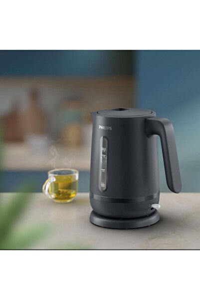 Philips 1000 Series Kettle - 1.7 Liter Capacity - 360° Swivel Base - Stylish Matte Black Design