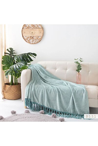 Reiashn Winter velvet shawl, Tiffany color, 152*127 cm