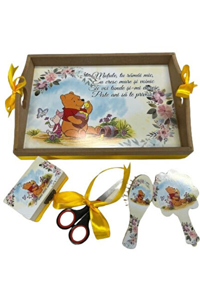 Paperla Tavita de turta, 5 piese, Ursuletul Winnie, galben