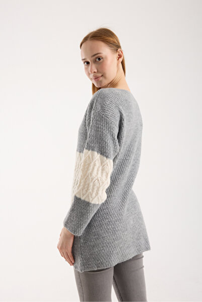 WOMENTİ Soft Textured Openwork/Hole Knitwear Sweater