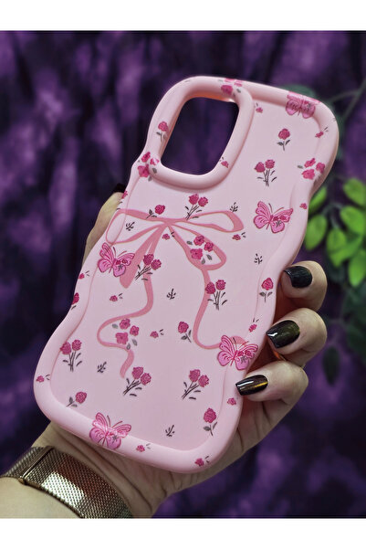 Magic Ring Xiaomi Redmi 10 2022 Compatible Butterfly Ribbon and Flower Pattern Pink Phone Case