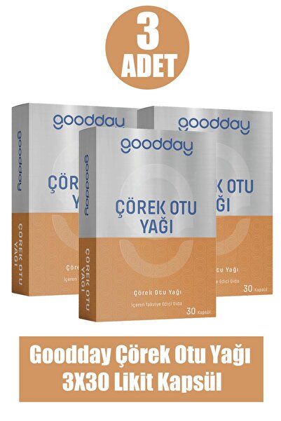 goodday Çörek Otu Yağı 30 Likit Kapsül 3 Adet