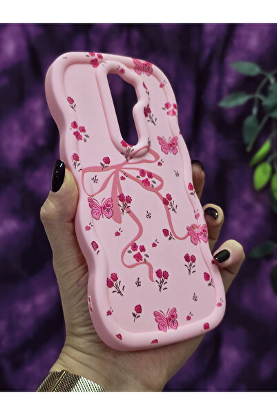 Magic Ring Oppo A5 2020 / A9 2020 Compatible Butterfly Ribbon and Flower Pattern Pink Phone Case