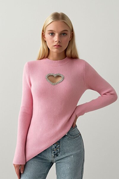 OYERGA MODA Women's Stone Heart Sweater