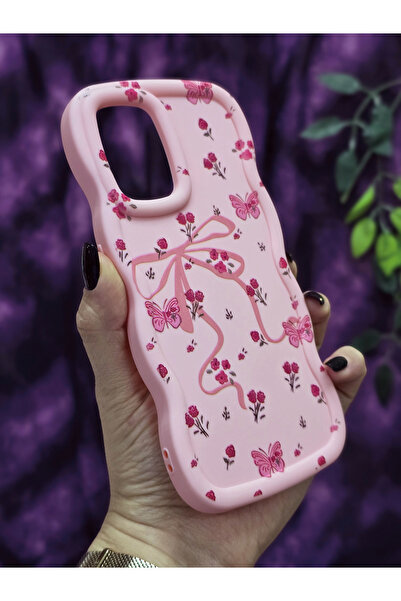 Magic Ring Oppo A74 Compatible Butterfly Ribbon and Flower Pattern Pink Phone Case