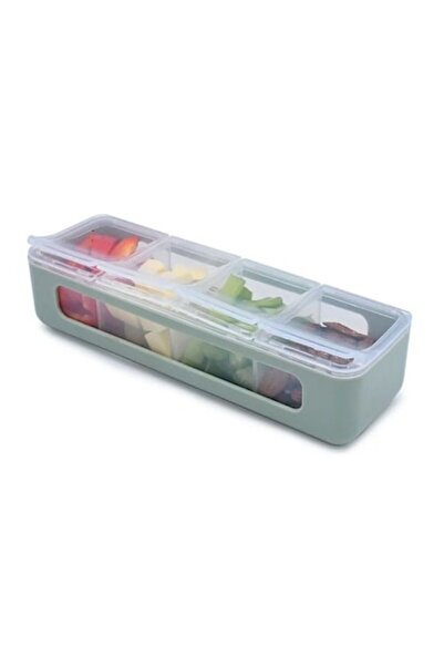 Melii snack box, 4 compartments, food-safe plastic, easy to clean, multicolor