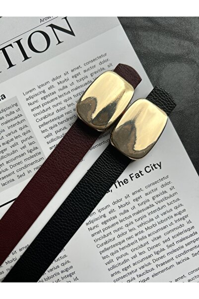 LİA KEMER حزام نسائي ذهبي اللون منقوش بمرآة من هورد، حزام للسترة، حزام للملابس، حزام للبنطلون، عبوة من قطعتين