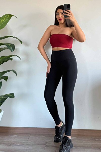 CİDDE Women's Strapless Seamless Crop Bustier