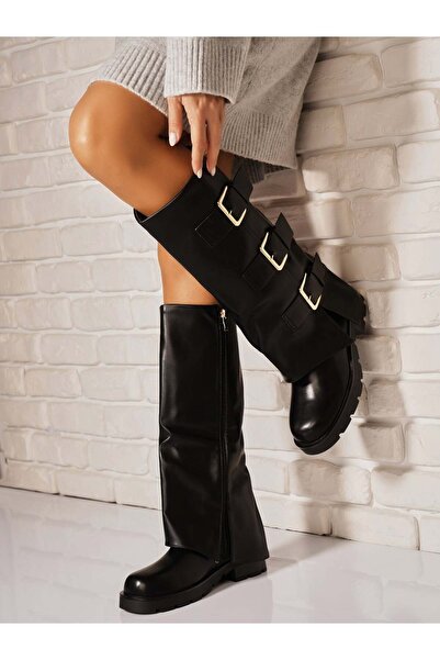 Joana Emmy Women's Black Fur-Lined Leather Boots