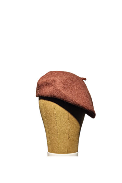 OEM Women's beret, 100% wool, size S-M, brown