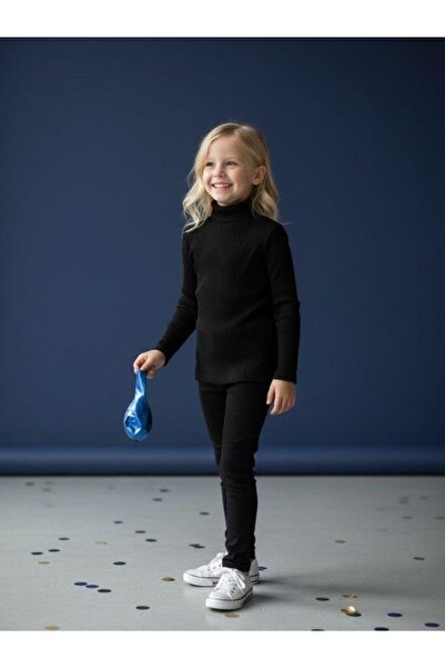 Zekids Момичешка блуза с ребра и рибарска яка