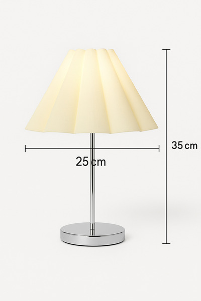 EvLight Silver Metal Lampshade with Floral Fabric Head