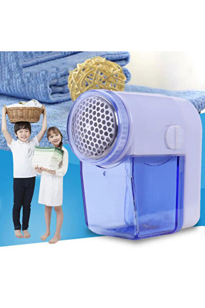 OEM Compact and efficient lint remover, 2 AA batteries included. White with blue.