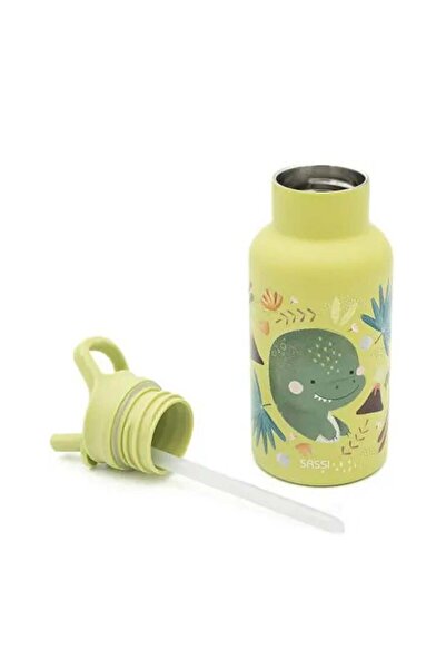SASSI Steel Thermos with Straw - Strong Dinosaur