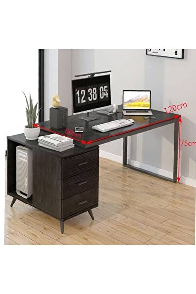 NKX Computer and Multifunction Table Home Office Workstation 120 CM with 3 Drawers