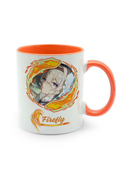 Kupabaskıcısı Honkai Star Rail Firefly Porcelain Mug Cup – Anime Design – Double-Sided Printing