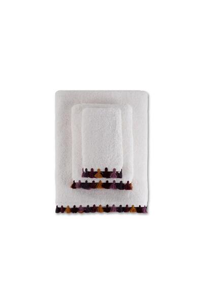Baveno Cotton 3 Piece Premium Bohemian Colorful Tassel Kitchen & Hand-Face & Bath Towel Set