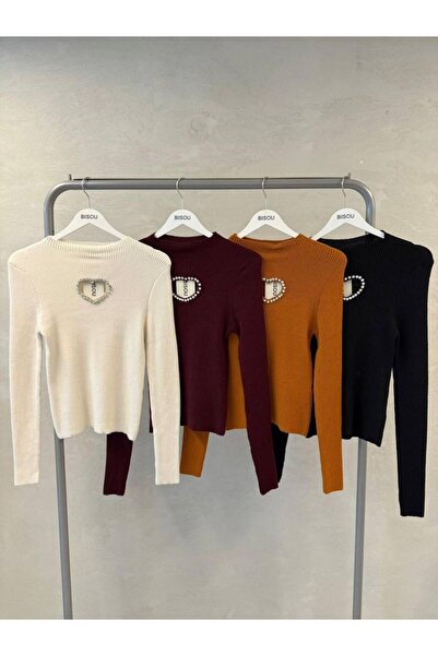 OYERGA MODA Women's Stone Heart Sweater