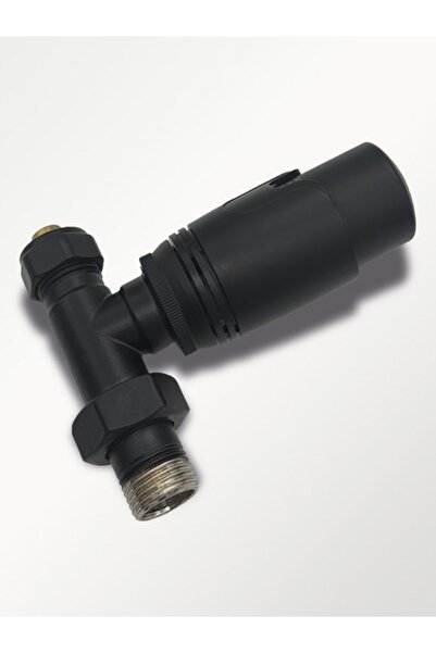 Lojimax DEKORATİF RADYATÖR VANASI TERMOSTATİK DÜZ PEX SİYAH