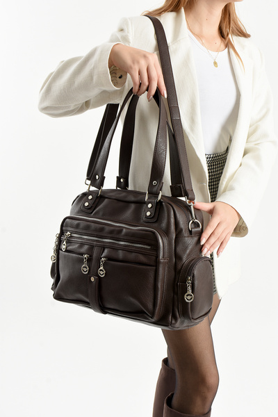 Çanta Trend Lisbon/Soft Leather Multi-Compartment Women's Shoulder Bag