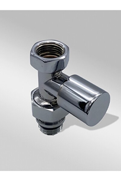 Lojimax Dekoratif Radyatör Vanası Krom Düz 1/2" Metal Volan