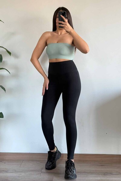 CİDDE Women's Strapless Seamless Crop Bustier