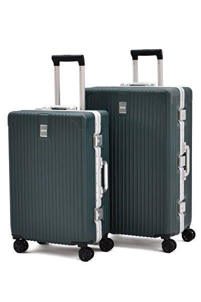 ELATAE Alüminyum Alaşımlı 2'li Valiz Seti Büyük - Orta Boy – TSA Kilitli, Ult...