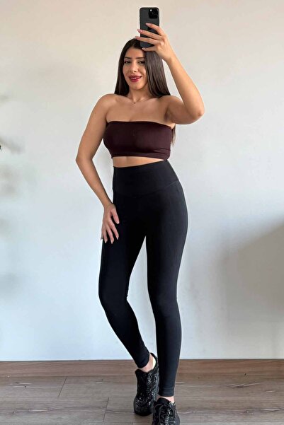 CİDDE Women's Strapless Seamless Crop Bustier