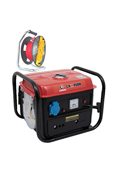 Campion Generator de gaz portabil de 950 W cu AVR, prelungitor de 20 m, autonomie de 6 ore