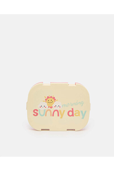 REDTAG Pink Sun Print Bento Lunch Box