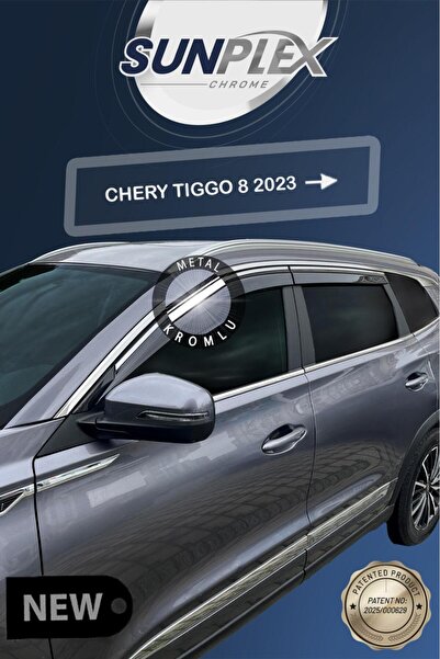 SUNPLEX Chery Tiggo 8 Pro Ve Pro Max 4'lü Kromlu Cam Rüzgarlığı