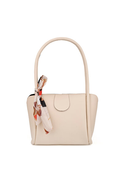 MYSTOBAG حقيبة يد وكتف نسائية للتسوق مع وشاح وسحاب للإغلاق