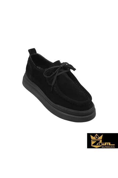 Zaim Kundura Women's Black Genuine Suede Shoes