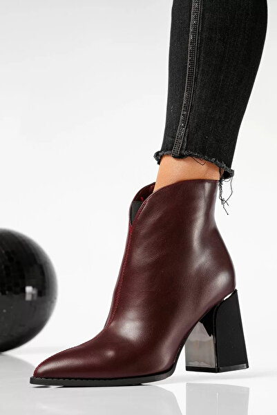 Zaira Women's burgundy padded ankle boots made of eco-leather Dalia #22650 - 40
