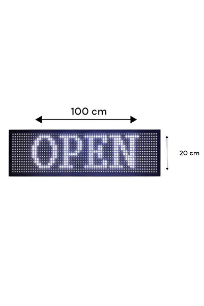 OEM Reclama luminoasa LED alb, montare interior, h20 cm, L 100 cm, l 4 cm, Android / IOS + surubelnita