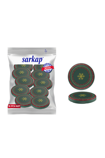 Sarkap Hijyenik Paketli 10 Adet Kavanoz Kapağı – Wishes Yeşil – 82 mm