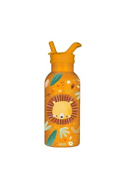 SASSI Steel Thermos with Straw - Brave Lion