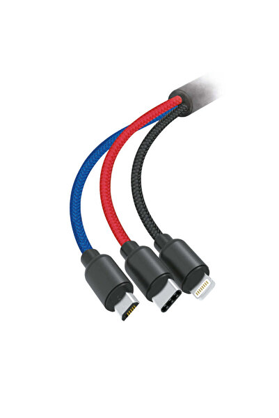 Torima 3 IN 1 CABLE 1.2M BLACK U35