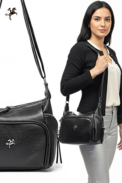 Nas Bag Kadın Çapraz ve Omuz Çantası Siyah Vıctorıa