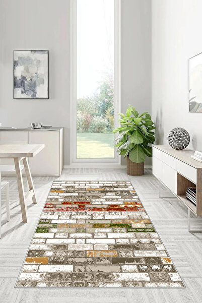 df home Salon Halısı Mutfak halısı Yolluk Geometrik İskandinav Eskitmeli Dijital Baskı Yıkanabilir halı 3005