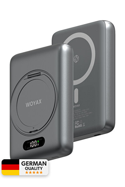 woyax MagSafe Powerbank Standlı 10000 mAh Hızlı Taşınabilir Şarj Aleti iPhone...