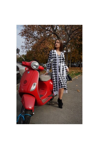 FeteRL Knitted set with cardigan, fashion print