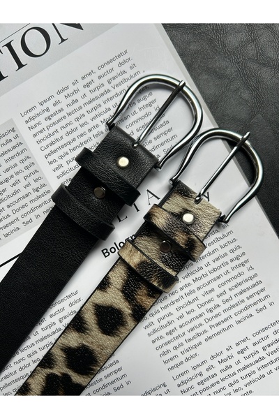 LİA KEMER حزام نسائي فضي اللون من Leave Klasik مكون من قطعتين، حزام للسترة، ح...