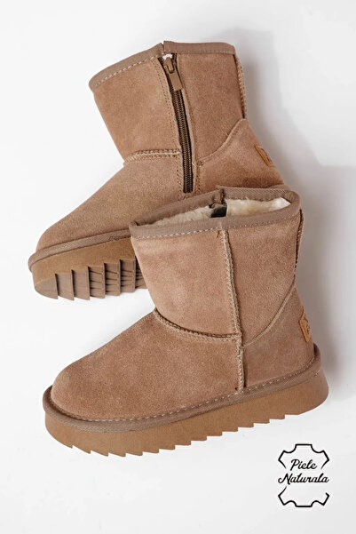 Zaira Ροζ γούνινες μπότες για κορίτσια από γνήσιο σουέτ δέρμα Λουλούδια #2301...