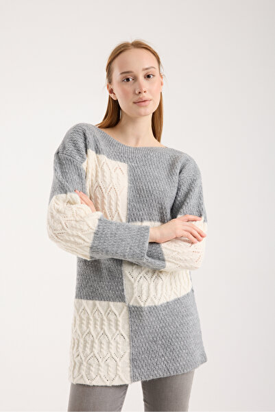 WOMENTİ Soft Textured Openwork/Hole Knitwear Sweater