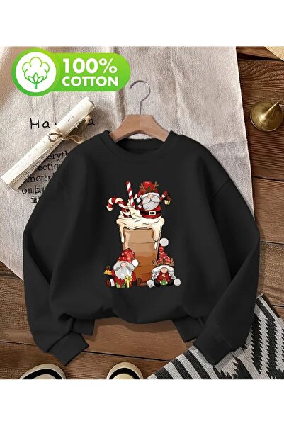 herkesemoda Φούτερ με λεπτομέρεια εκτύπωσης με θέμα τα Χριστούγεννα