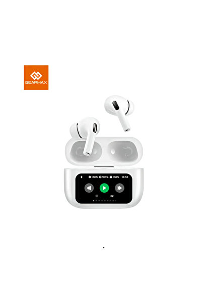 Gearmax AM-010 LED Wireless Earbuds, 24 Hours Playback Time, LED Indicator Lights, Hi-Fi Sound-White