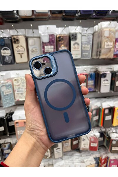 TECNOTREND Apple İphone 13 / 14 / 15 Uyumlu Lensli, Magsafeli ve Stantlı Lüks...