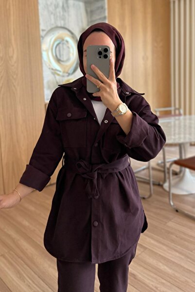 Ka Hijab Soft Takım - Mürdüm