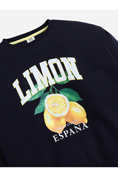 Victor and Jane By Styli Limon Espana Graphic Sweatshirt - 100% Cotton Fleece